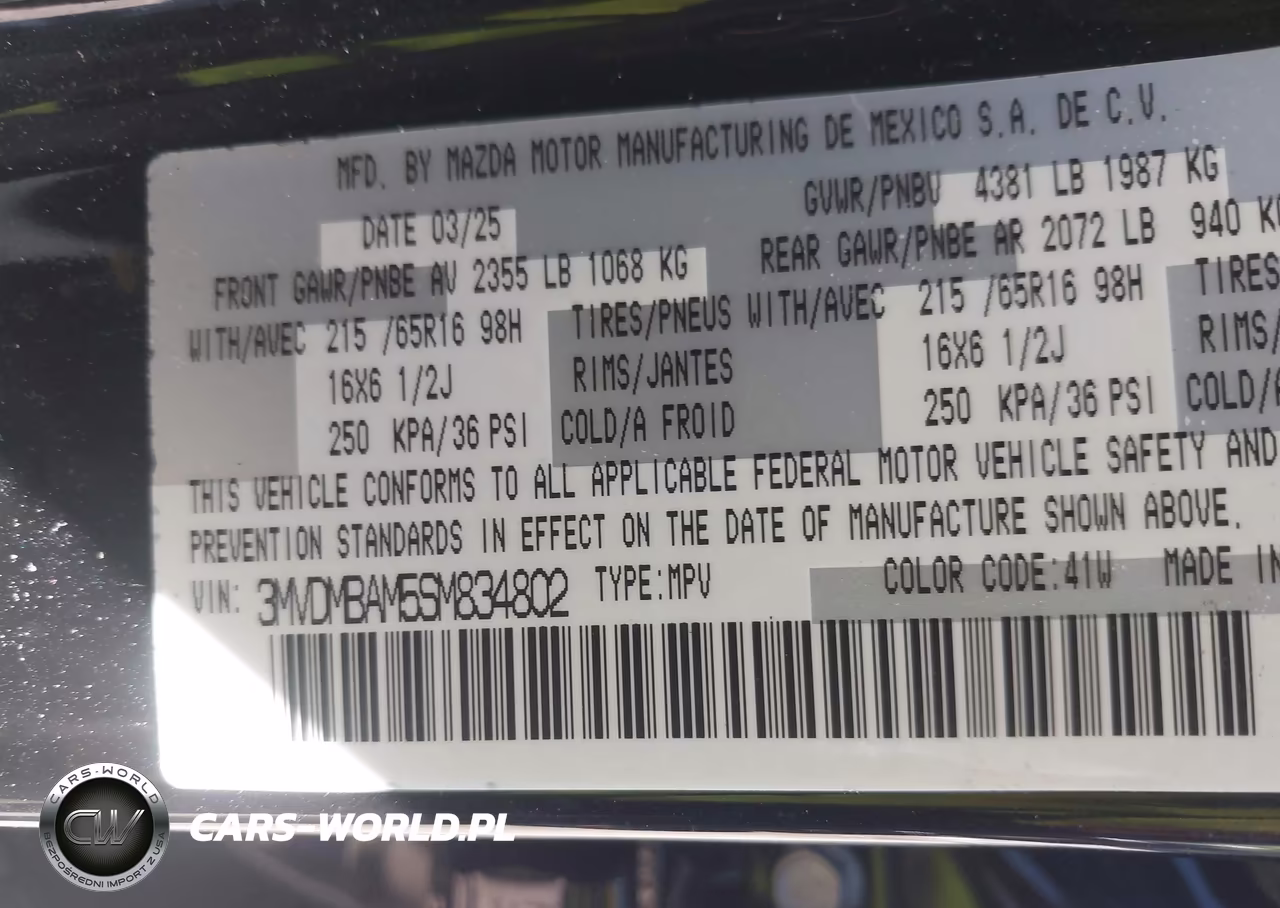2025 Mazda Cx-30 2.5 S VIN:3MVDMBAM5SM834802 - 9