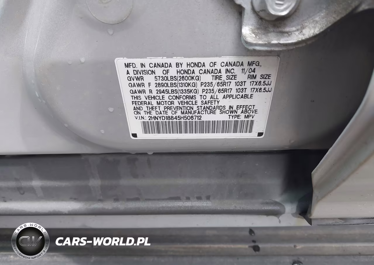 2005 Acura Mdx VIN:2HNYD18845H506712 - 9