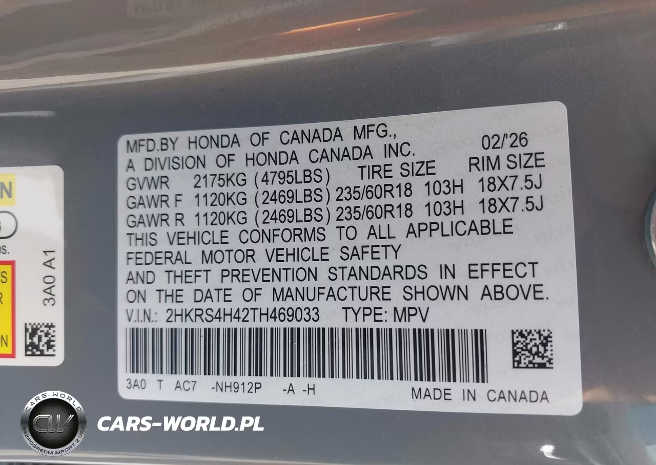 2026 Honda Cr-V Ex Awd VIN:2HKRS4H42TH469033 - 9