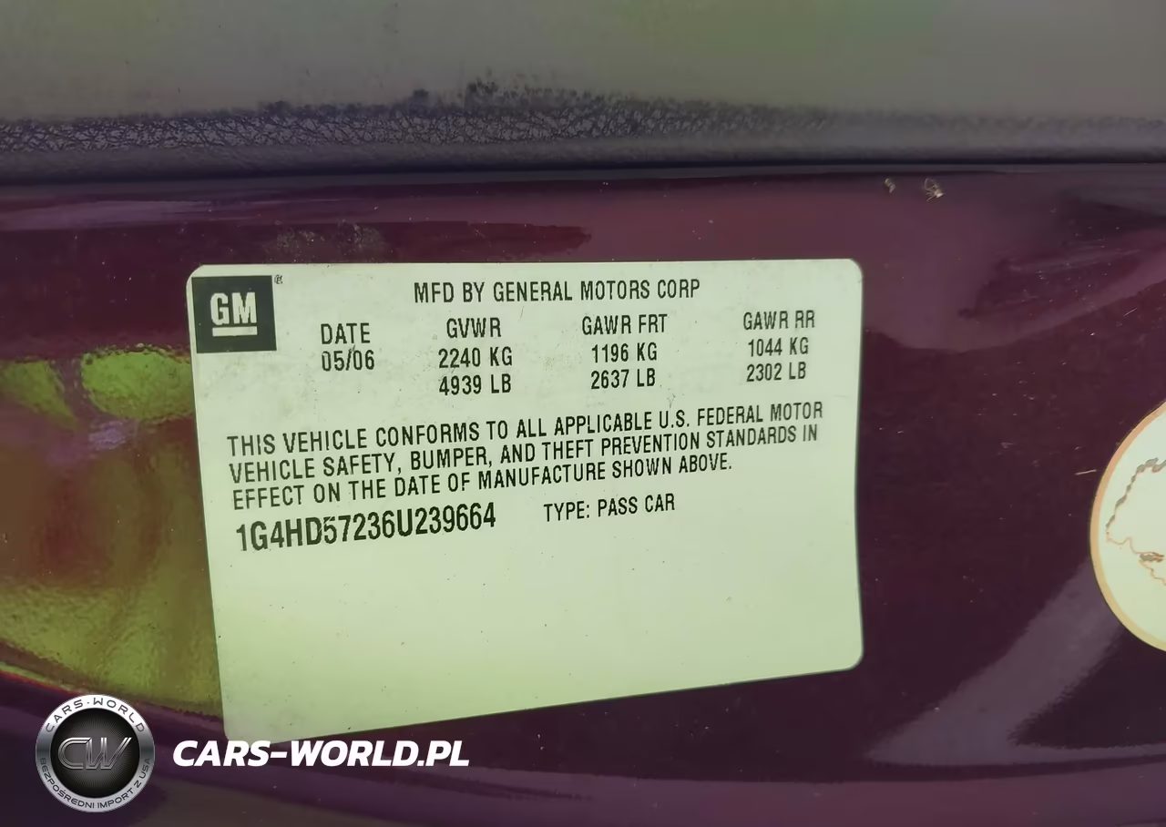2006 Buick Lucerne Cxl VIN:1G4HD57236U239664 - 9