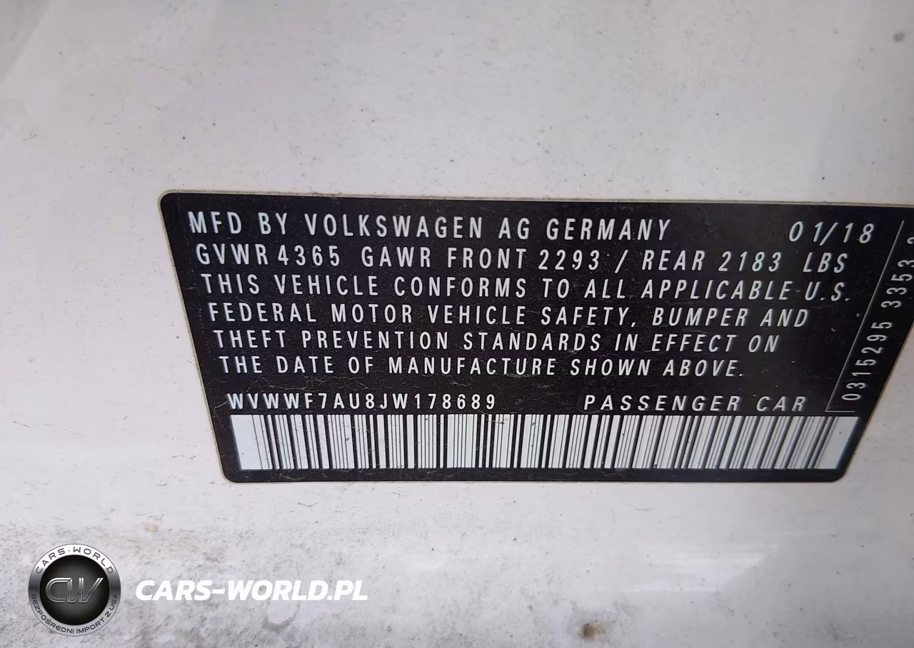 2018 Volkswagen Golf R 2.0T W-Dcc Navigation VIN:WVWWF7AU8JW178689 - 9
