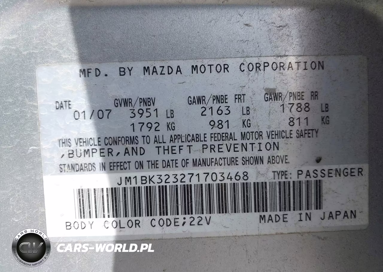 2007 Mazda Mazda3 S Grand Touring VIN:JM1BK323271703468 - 9