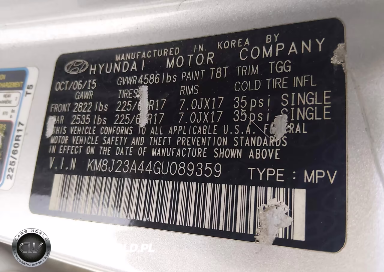 2016 Hyundai Tucson Se VIN:KM8J23A44GU089359 - 9