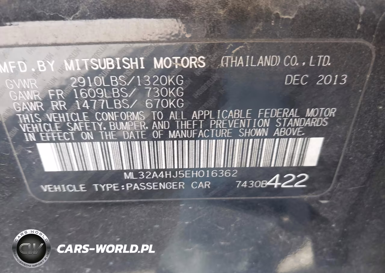 2014 Mitsubishi Mirage Es VIN:ML32A4HJ5EH016362 - 9