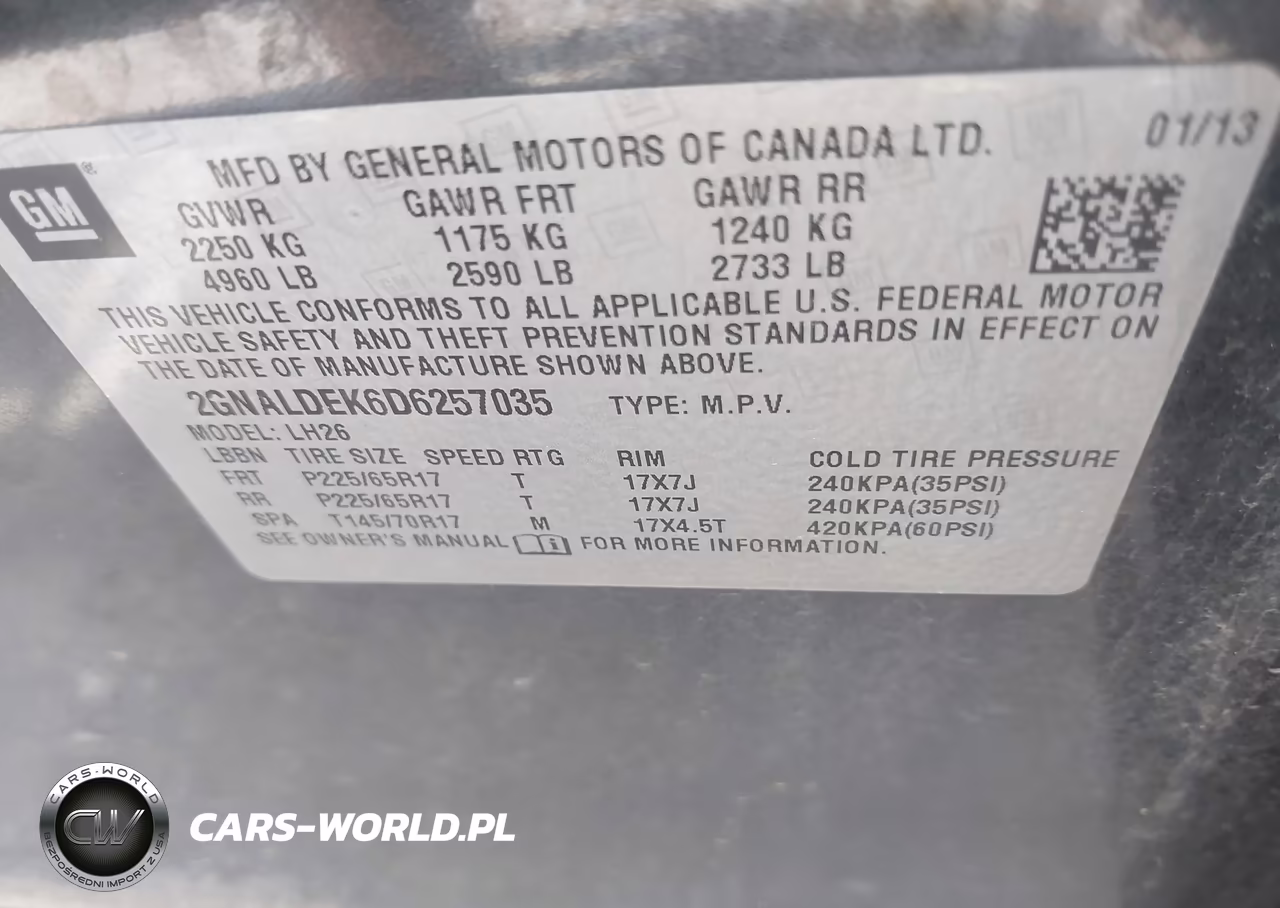 2013 Chevrolet Equinox Lt VIN:2GNALDEK6D6257035 - 9