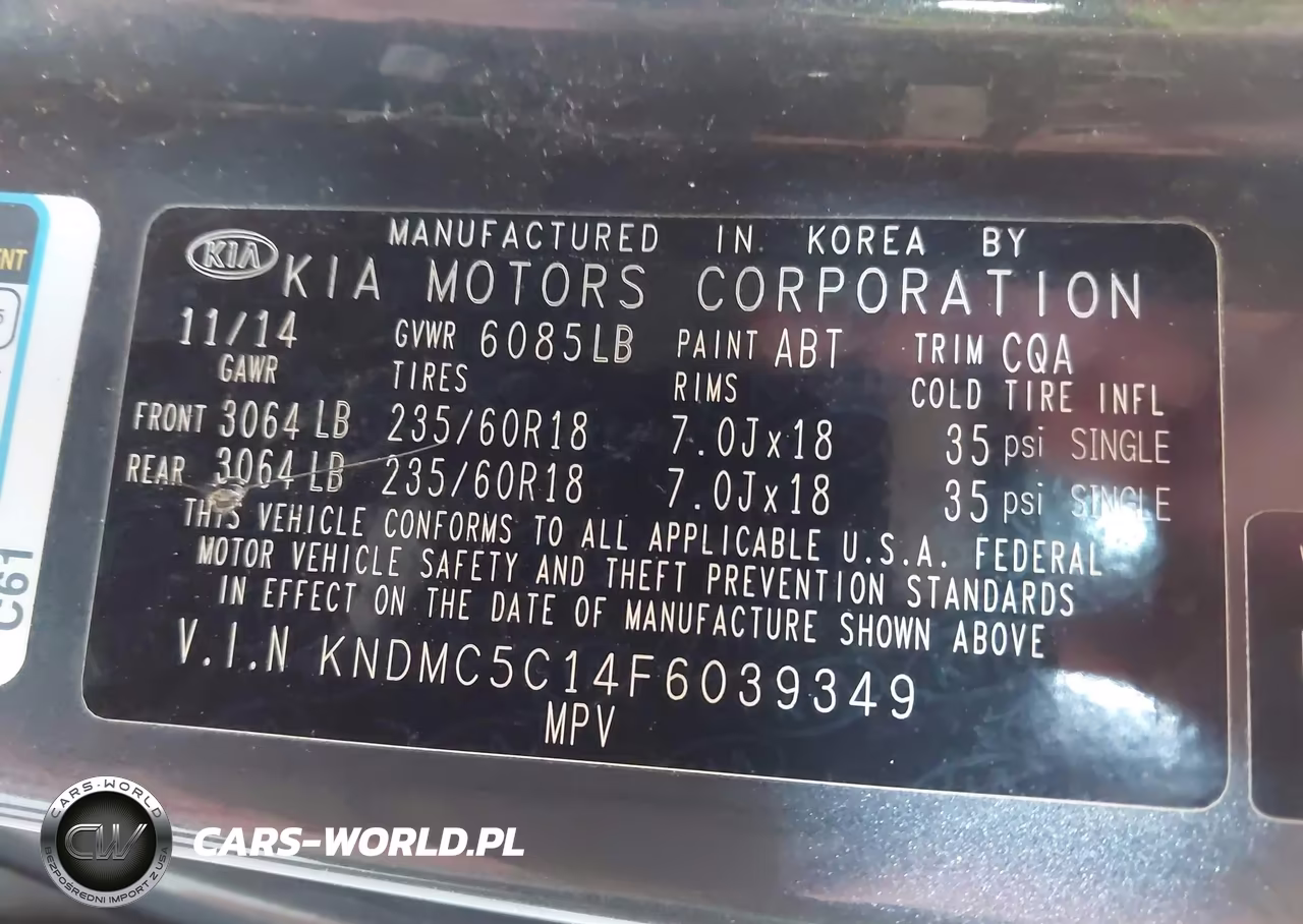 2015 Kia Sedona Sx VIN:KNDMC5C14F6039349 - 9