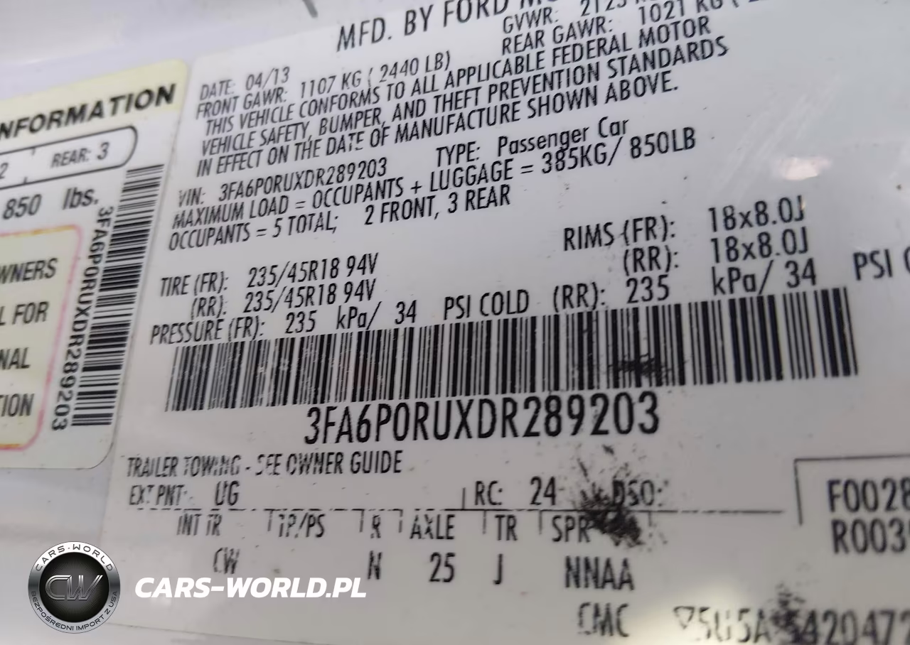 2013 Ford Fusion Hybrid Titanium VIN:3FA6P0RUXDR289203 - 9