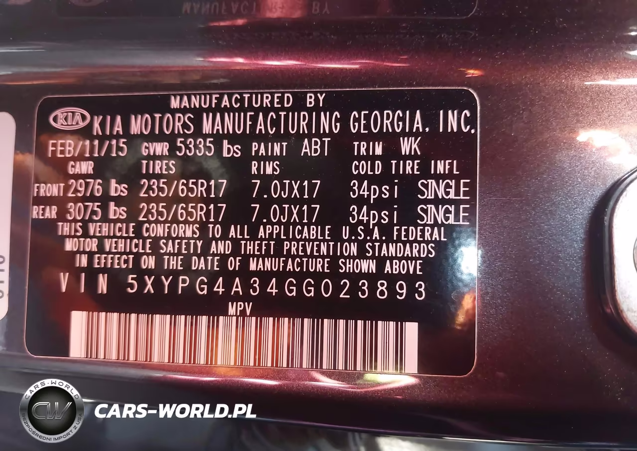 2016 Kia Sorento 2.4L Lx VIN:5XYPG4A34GG023893 - 9