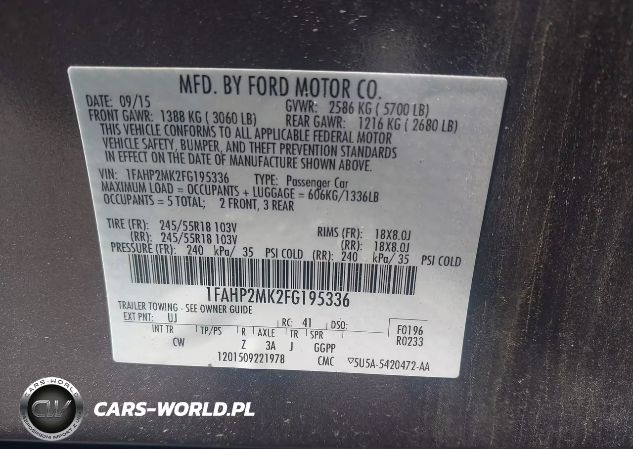 2015 Ford Police Interceptor VIN:1FAHP2MK2FG195336 - 9