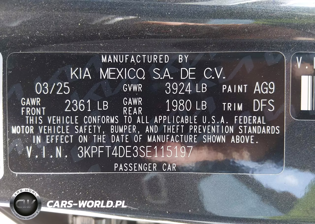 2025 Kia K4 Lxs VIN:3KPFT4DE3SE115197 - 9