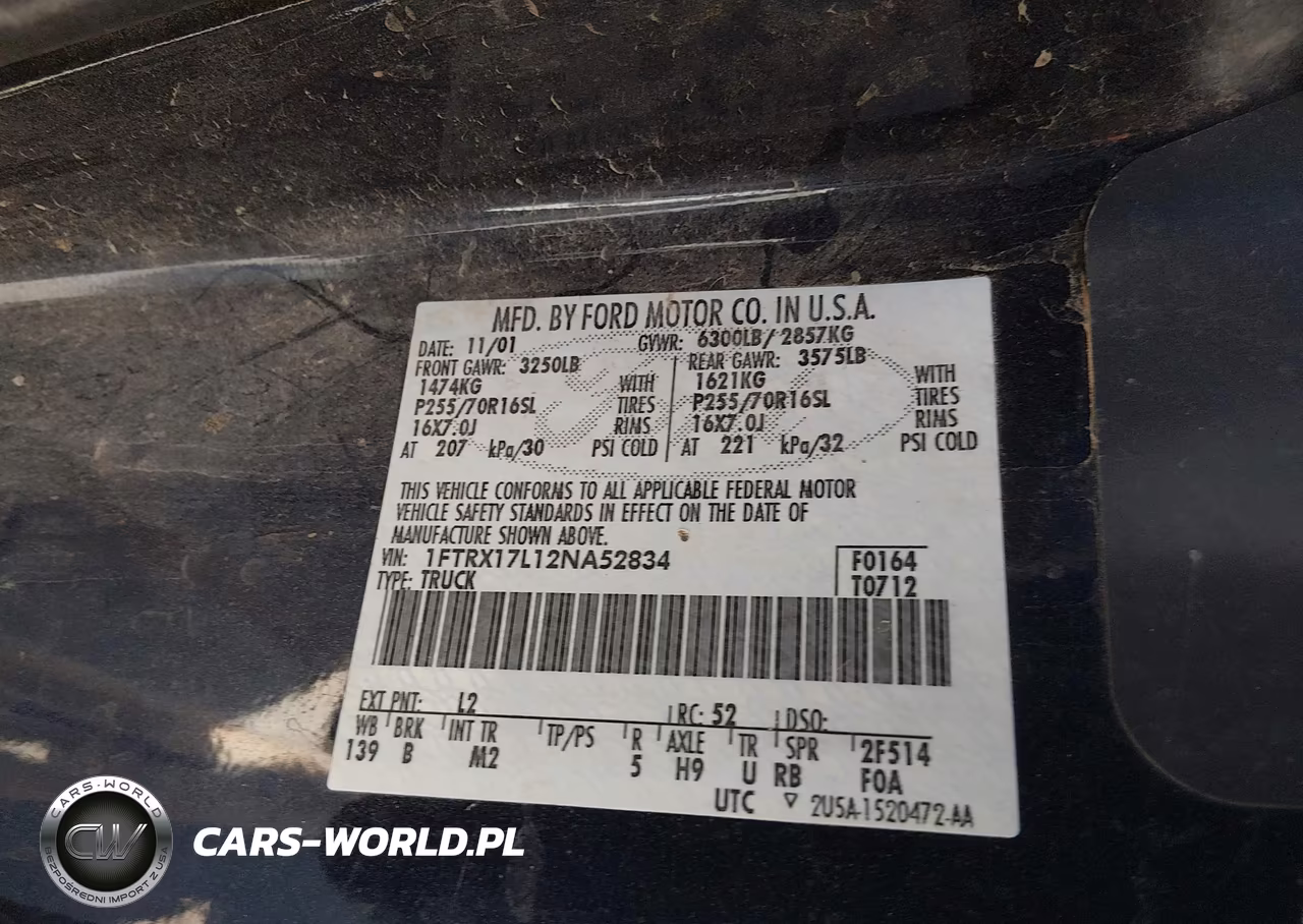 2002 Ford F-150 Lariat-Xl-Xlt VIN:1FTRX17L12NA52834 - 9