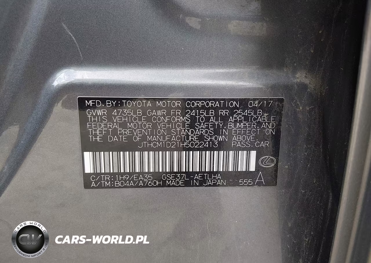 2017 Lexus Is 300 VIN:JTHCM1D21H5022413 - 9