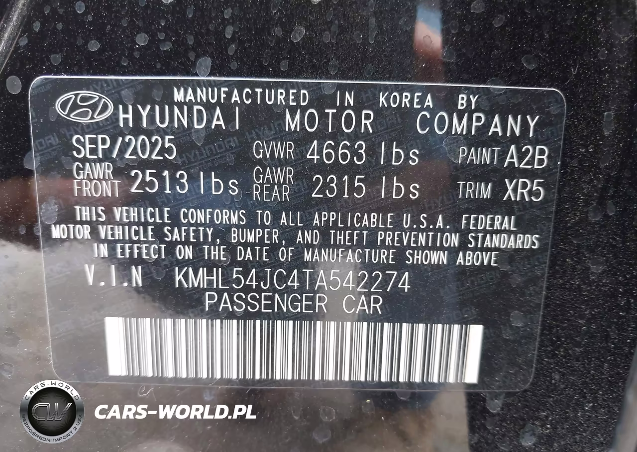 2026 Hyundai Sonata N Line VIN:KMHL54JC4TA542274 - 9