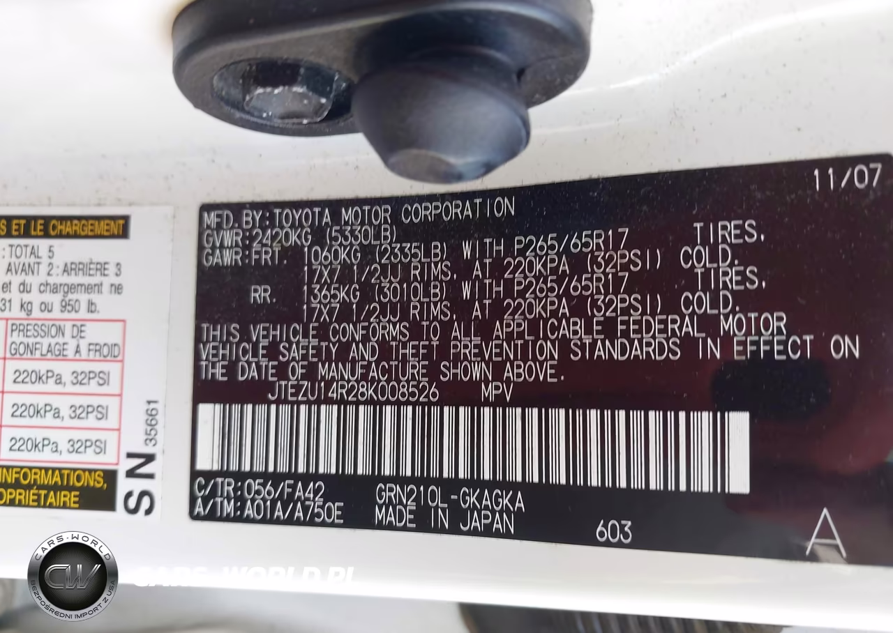 2008 Toyota 4Runner Sr5 V6 VIN:JTEZU14R28K008526 - 9