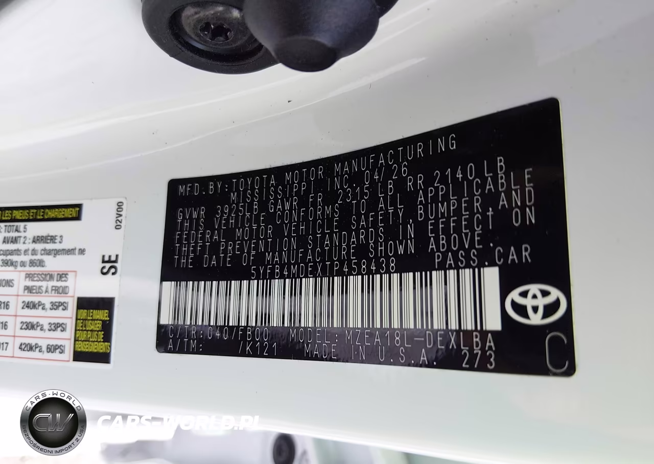 2026 Toyota Corolla Le VIN:5YFB4MDEXTP458438 - 9