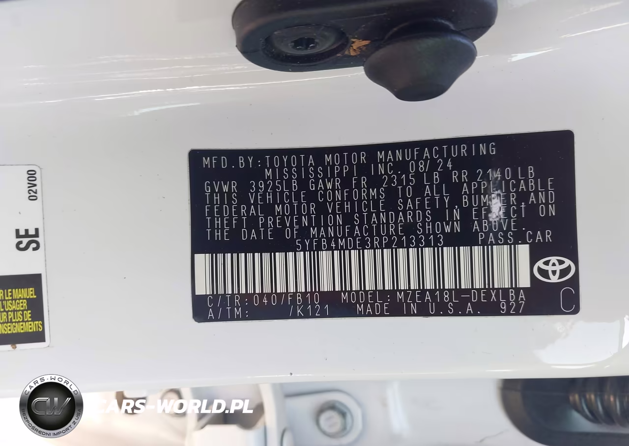 2024 Toyota Corolla Le VIN:5YFB4MDE3RP213313 - 9