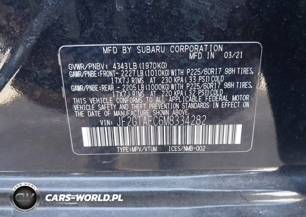 2021 Subaru Crosstrek Premium VIN:JF2GTAEC6M8334282 - 9