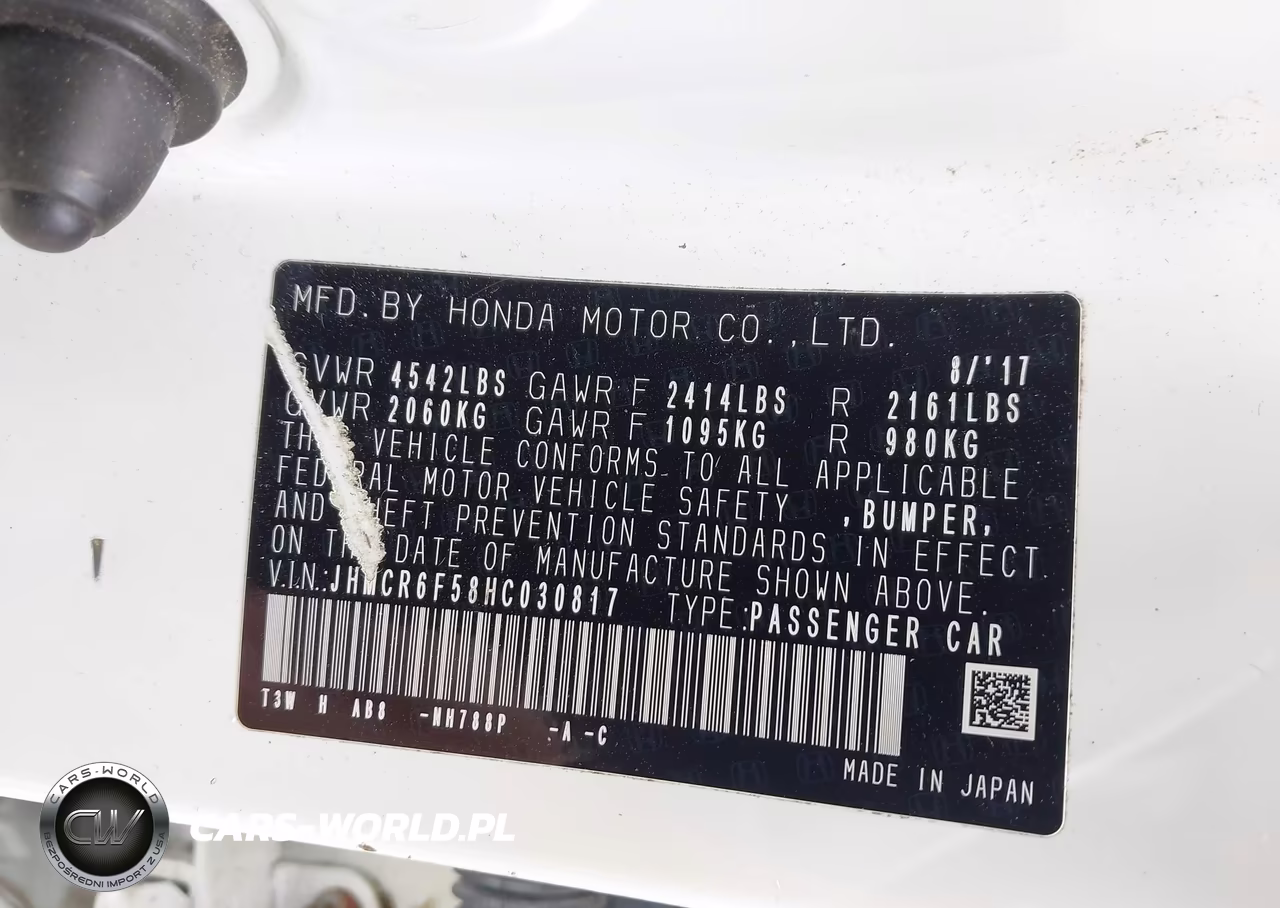 2017 Honda Accord Hybrid Ex-L VIN:JHMCR6F58HC030817 - 9