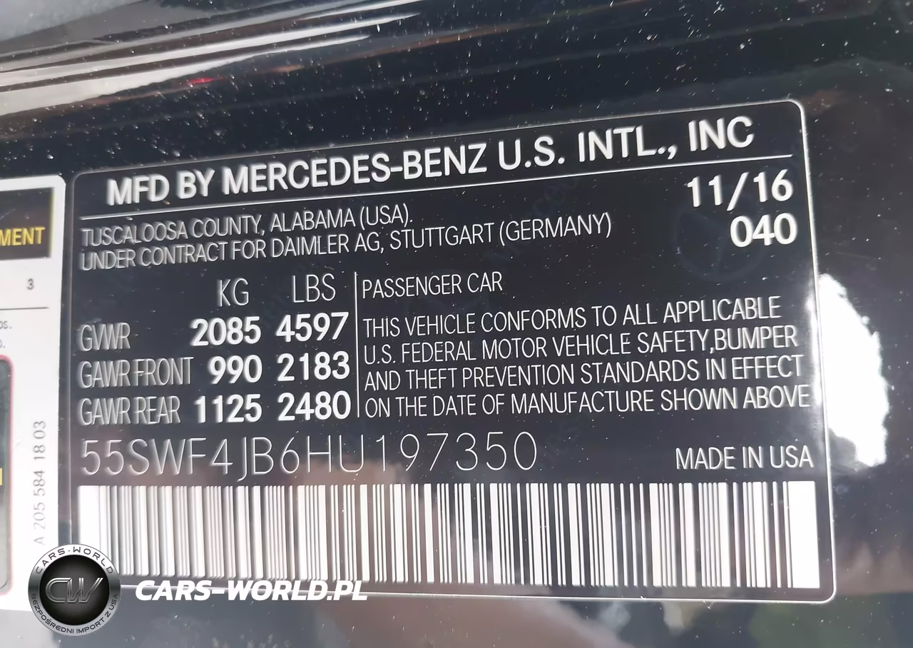 2017 Mercedes-Benz C 300 VIN:55SWF4JB6HU197350 - 9