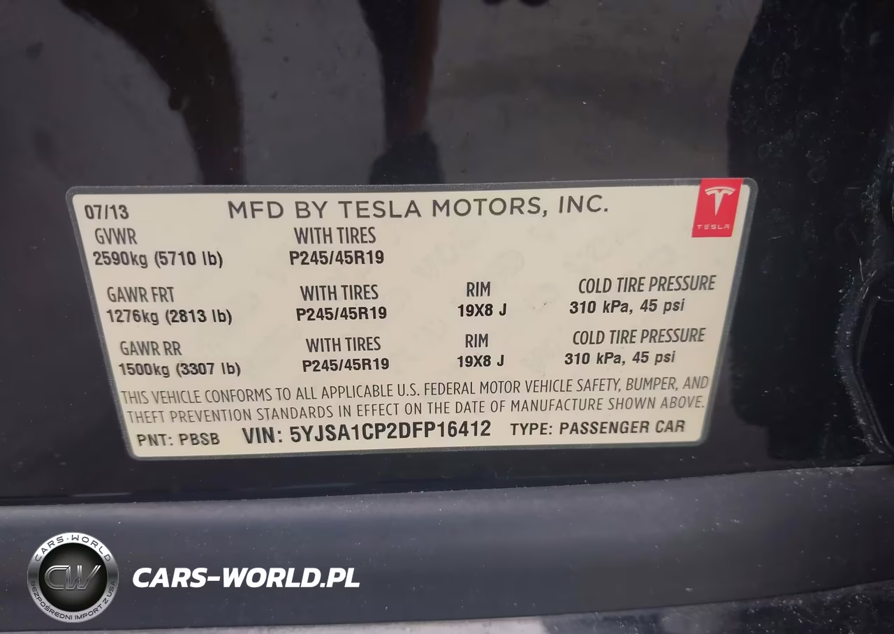 2013 Tesla Model S Performance VIN:5YJSA1CP2DFP16412 - 9