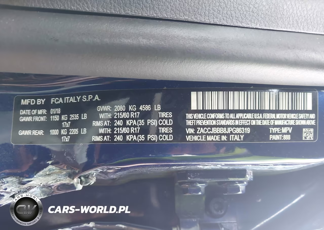2018 Jeep Renegade Latitude 4X4 VIN:ZACCJBBB8JPG86319 - 9