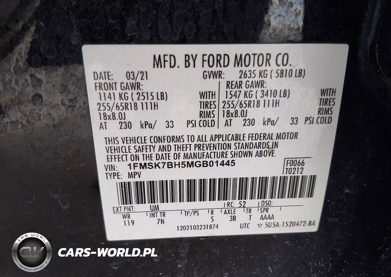 2021 Ford Explorer VIN:1FMSK7BH5MGB01445 - 9