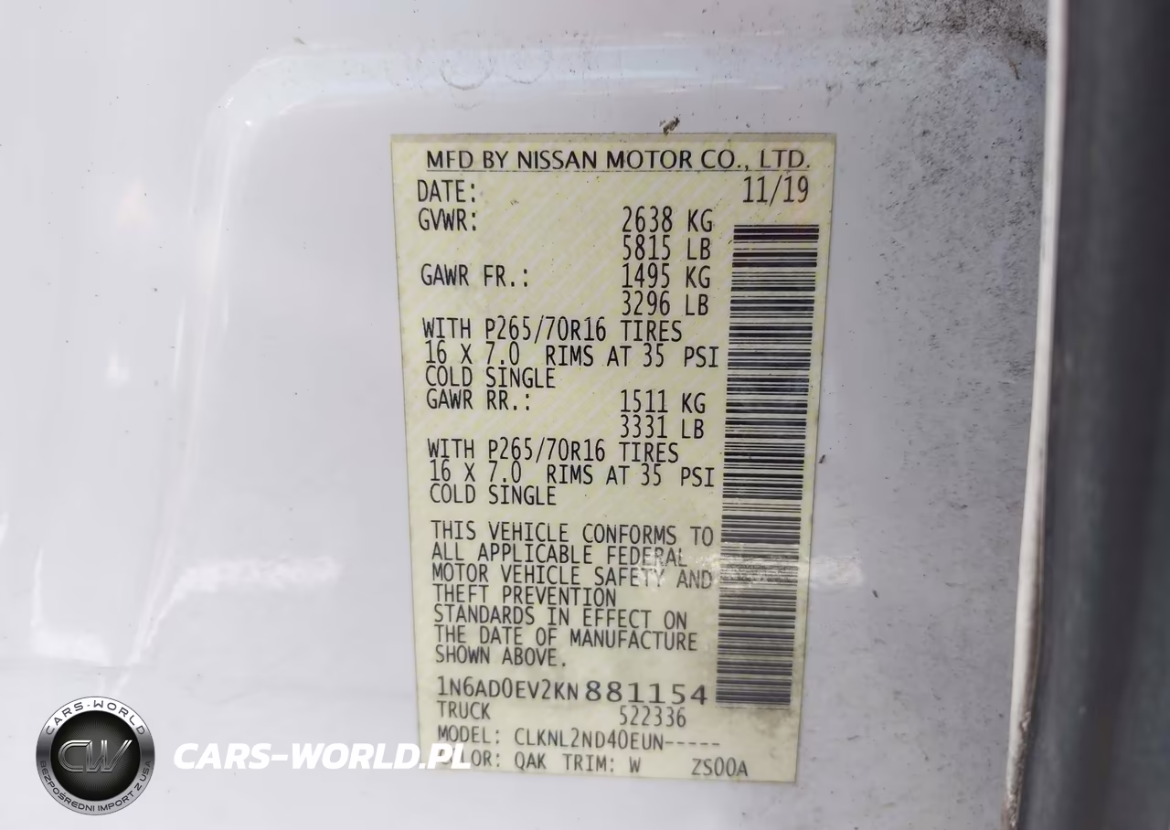 2019 Nissan Frontier Sv VIN:1N6AD0EV2KN881154 - 9
