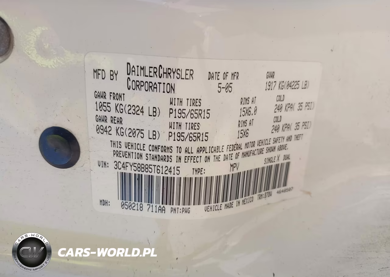 2005 Chrysler Pt Cruiser Touring VIN:3C4FY58B85T612415 - 9