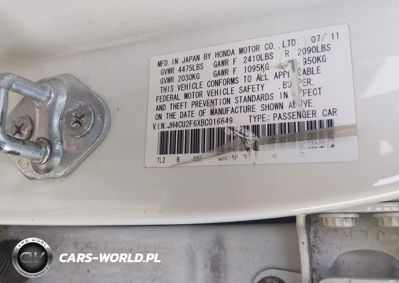2011 Acura Tsx 2.4 VIN:JH4CU2F6XBC016649 - 9