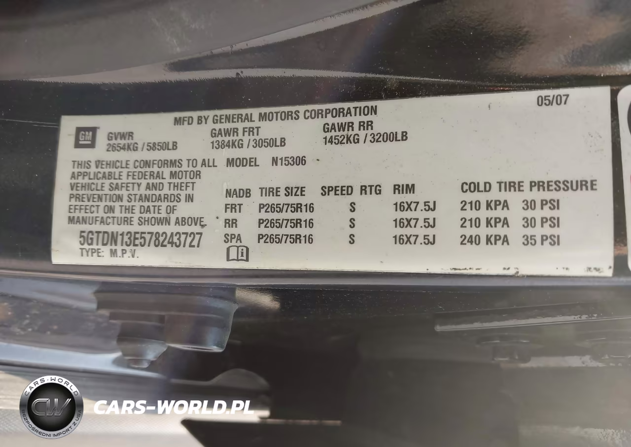 2007 Hummer H3 Suv VIN:5GTDN13E578243727 - 9