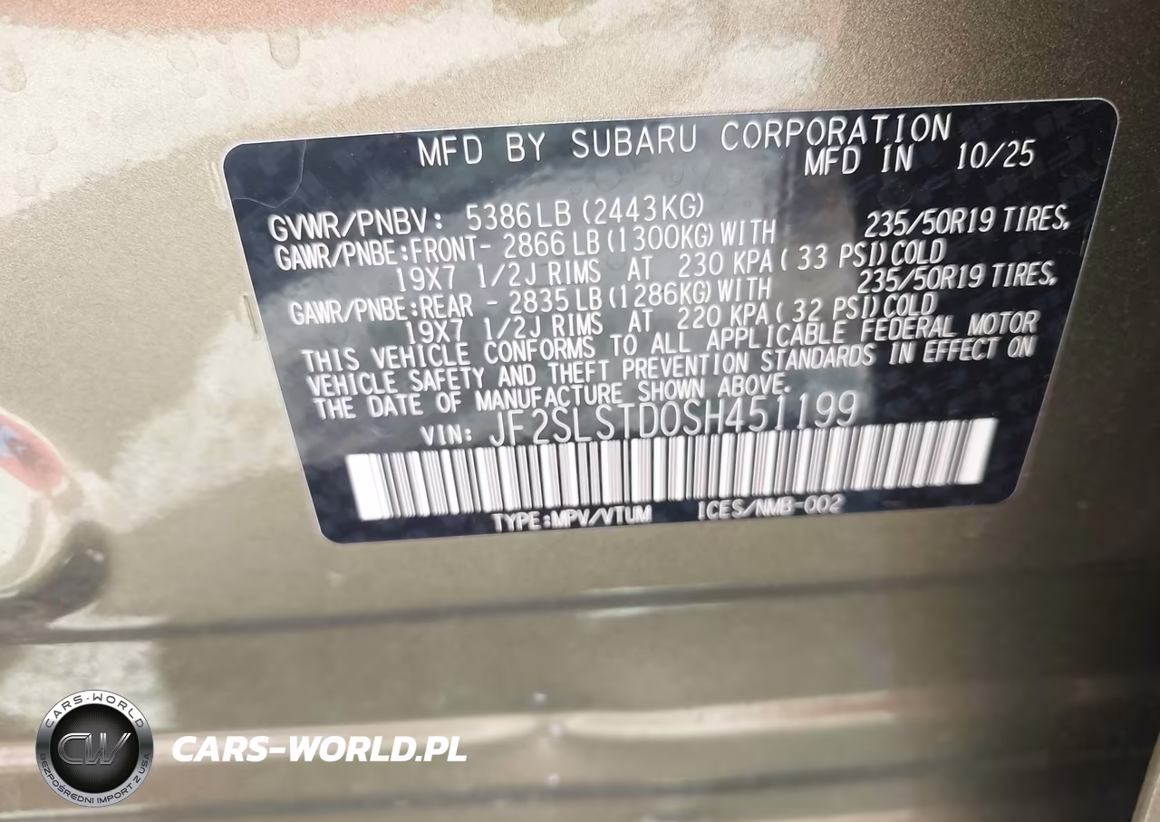 2025 Subaru Forester Touring Hybrid VIN:JF2SLSTD0SH451199 - 9