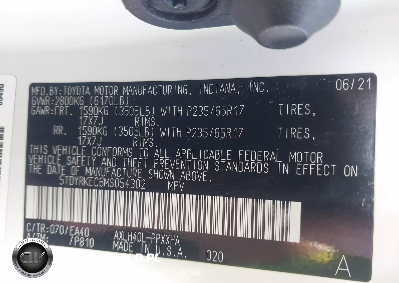 2021 Toyota Sienna Xle VIN:5TDYRKEC6MS054302 - 9