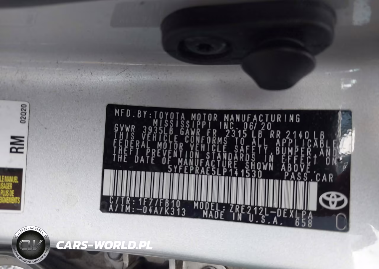 2020 Toyota Corolla Le VIN:5YFEPRAE5LP141530 - 9
