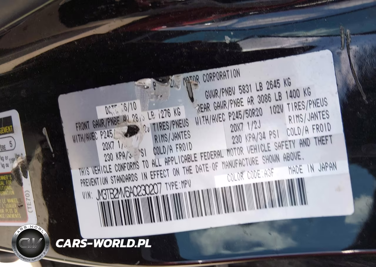2010 Mazda Cx-9 Grand Touring VIN:JM3TB2MV6A0230207 - 9