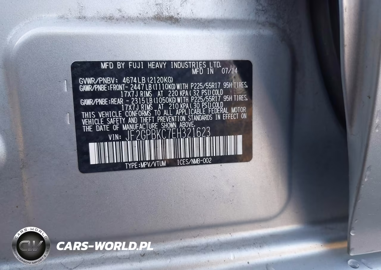 2014 Subaru Xv Crosstrek Hybrid 2.0I Touring VIN:JF2GPBKC7EH321623 - 9