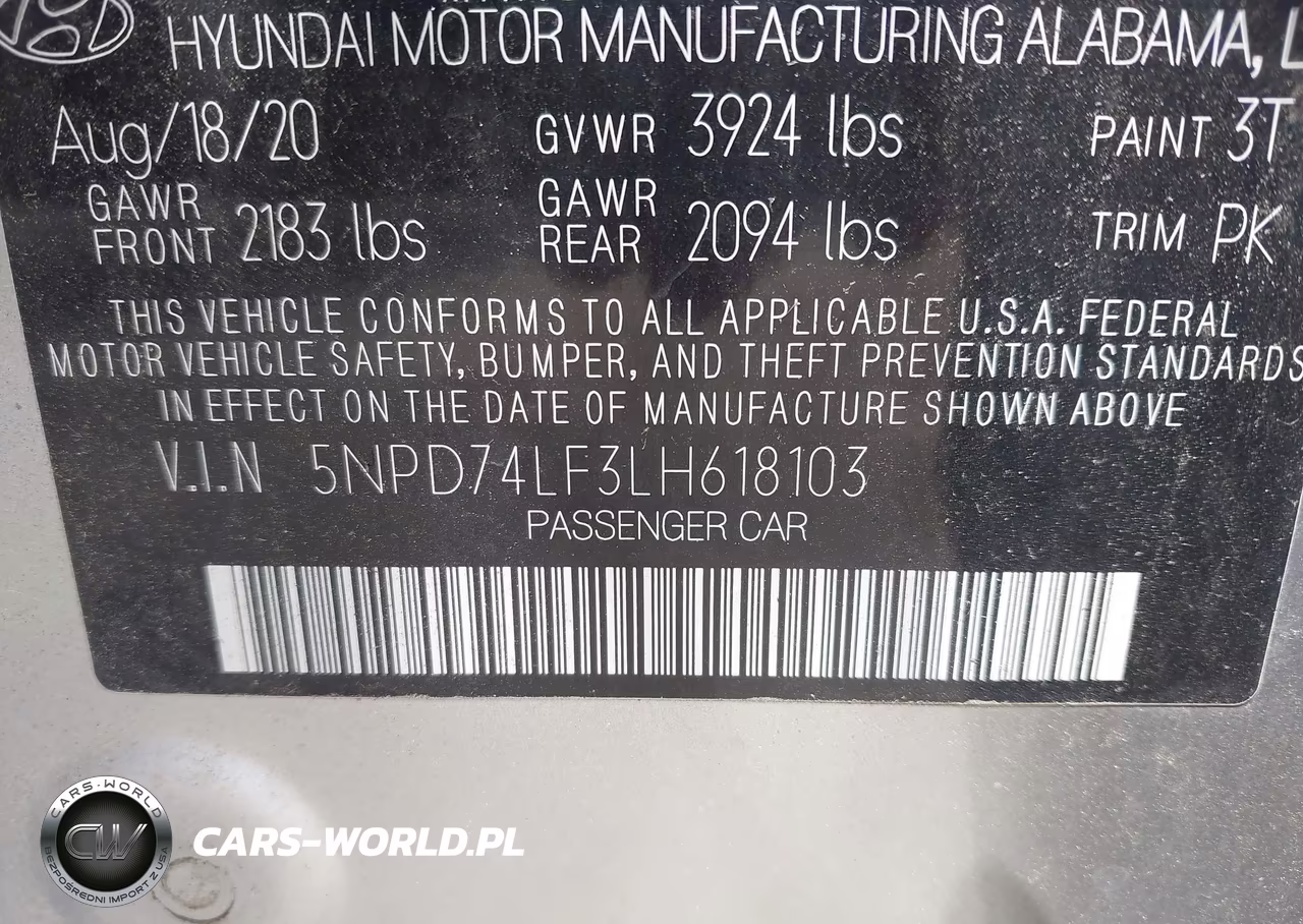 2020 Hyundai Elantra Se VIN:5NPD74LF3LH618103 - 9