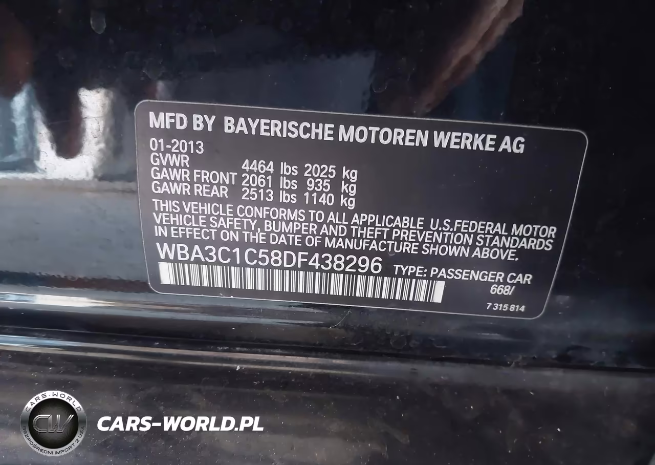2013 BMW 328I VIN:WBA3C1C58DF438296 - 9