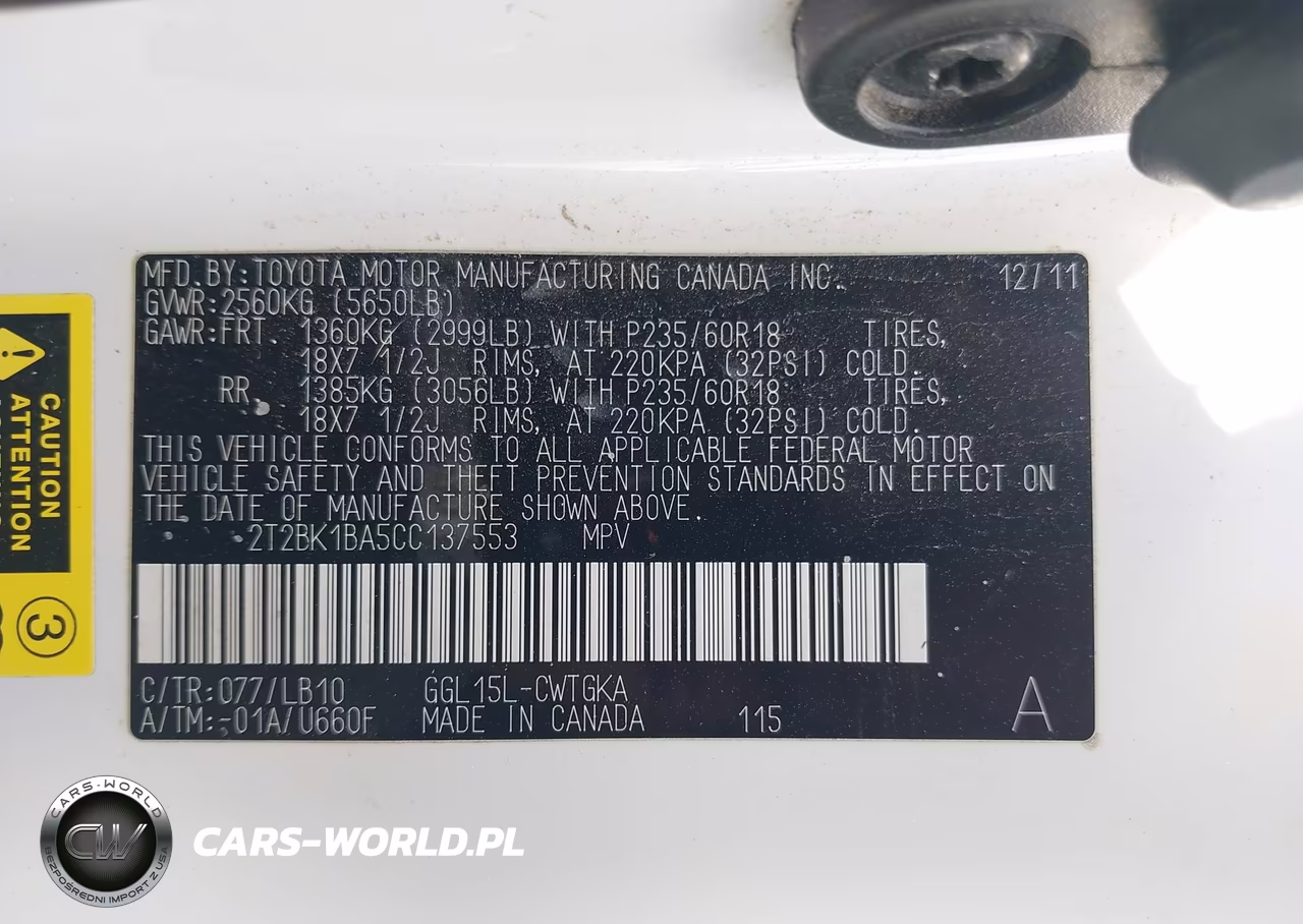 2012 Lexus Rx 350 VIN:2T2BK1BA5CC137553 - 9