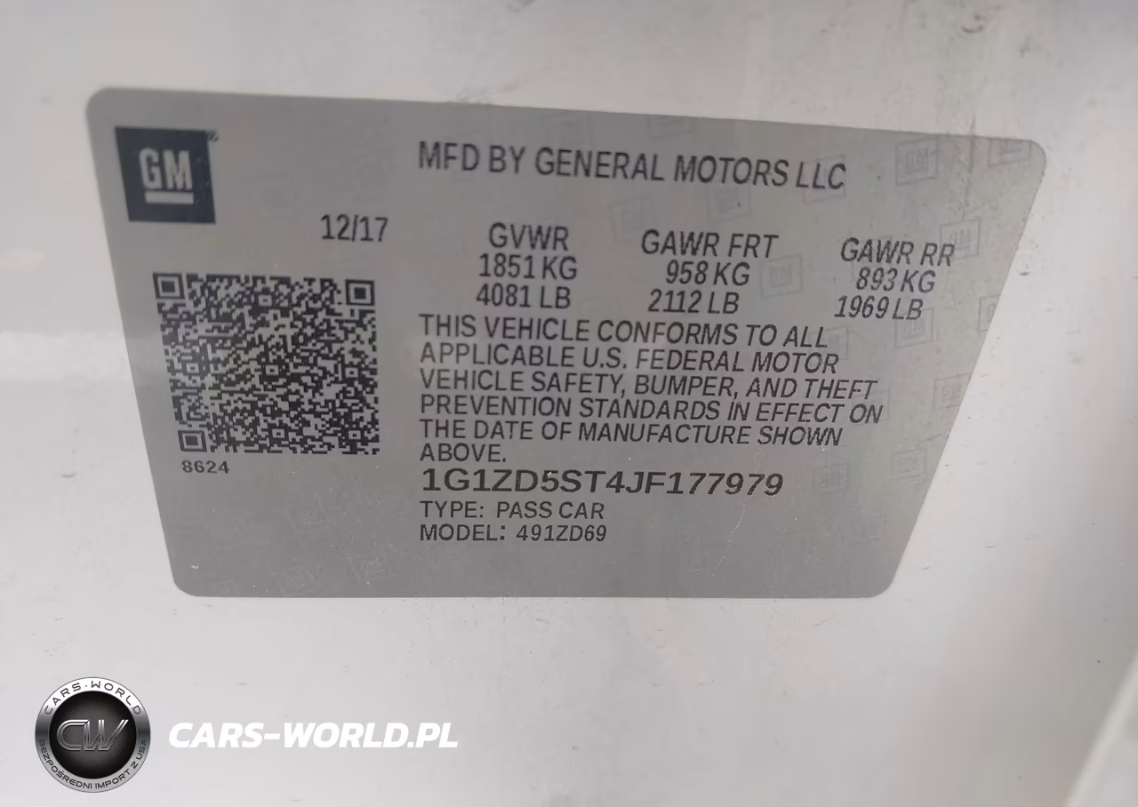 2018 Chevrolet Malibu Lt VIN:1G1ZD5ST4JF177979 - 9