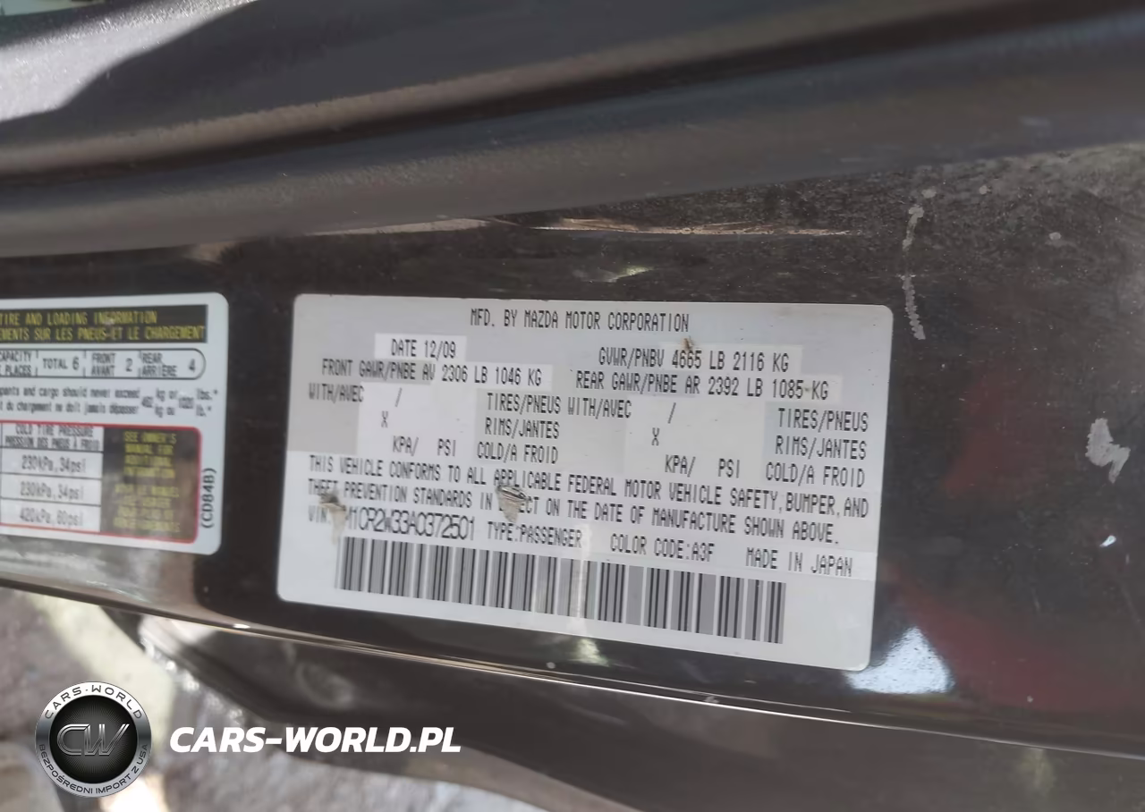 2010 Mazda Mazda5 Touring VIN:JM1CR2W33A0372501 - 9