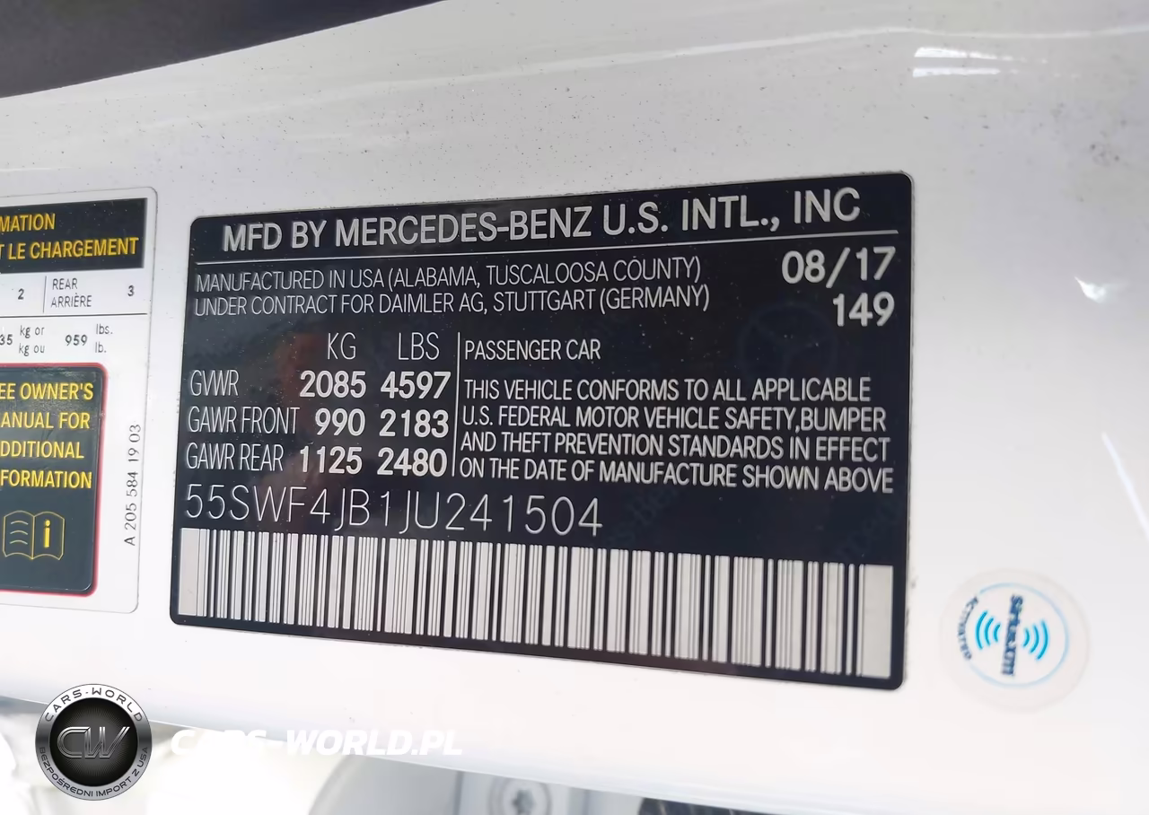 2018 Mercedes-Benz C 300 VIN:55SWF4JB1JU241504 - 9