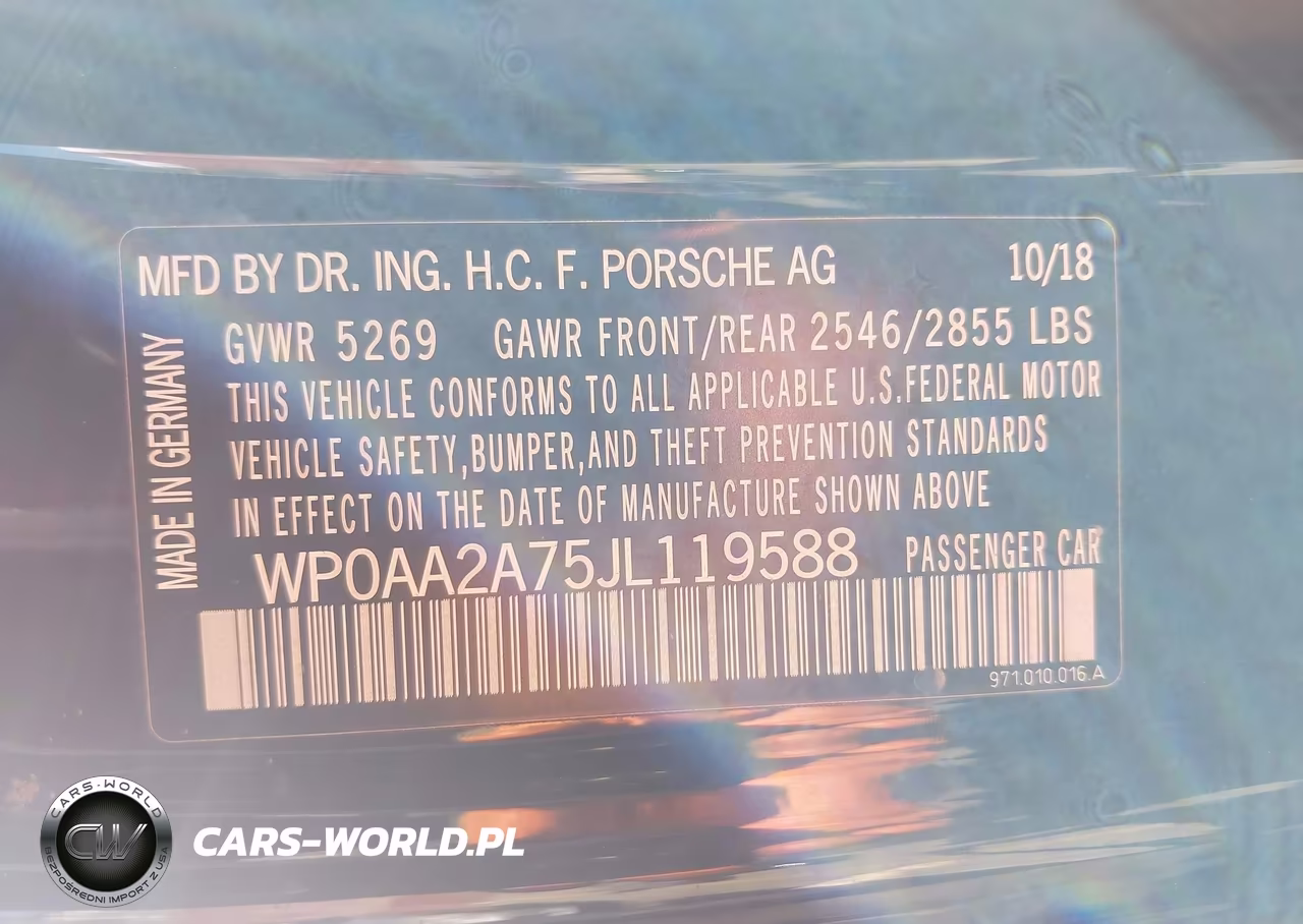 2018 Porsche Panamera 4 VIN:WP0AA2A75JL119588 - 9