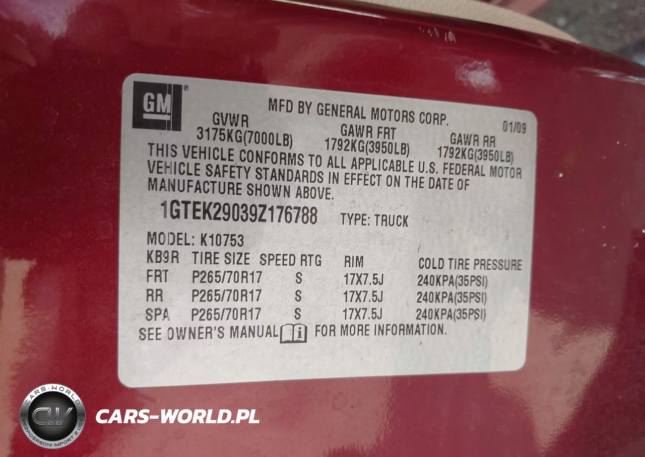 2009 GMC Sierra 1500 Sle VIN:1GTEK29039Z176788 - 9