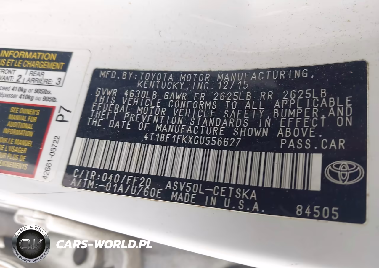 2016 Toyota Camry Se VIN:4T1BF1FKXGU556627 - 9