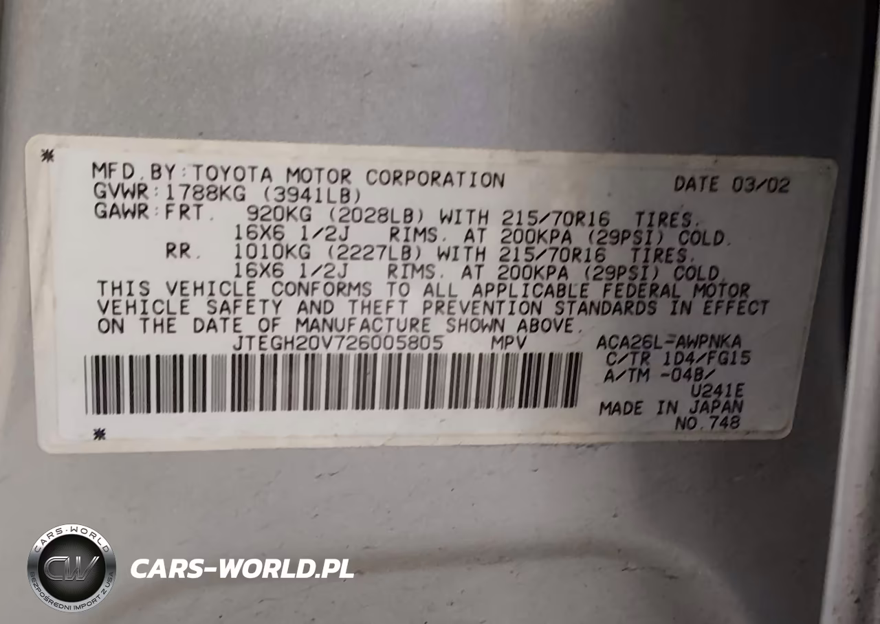 2002 Toyota Rav4 VIN:JTEGH20V726005805 - 9