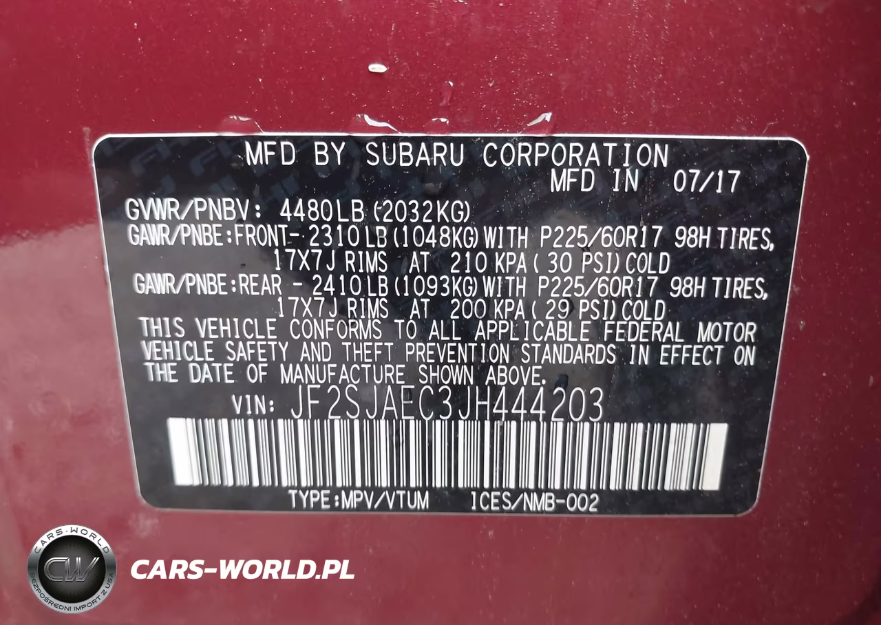2018 Subaru Forester 2.5I Premium VIN:JF2SJAEC3JH444203 - 9