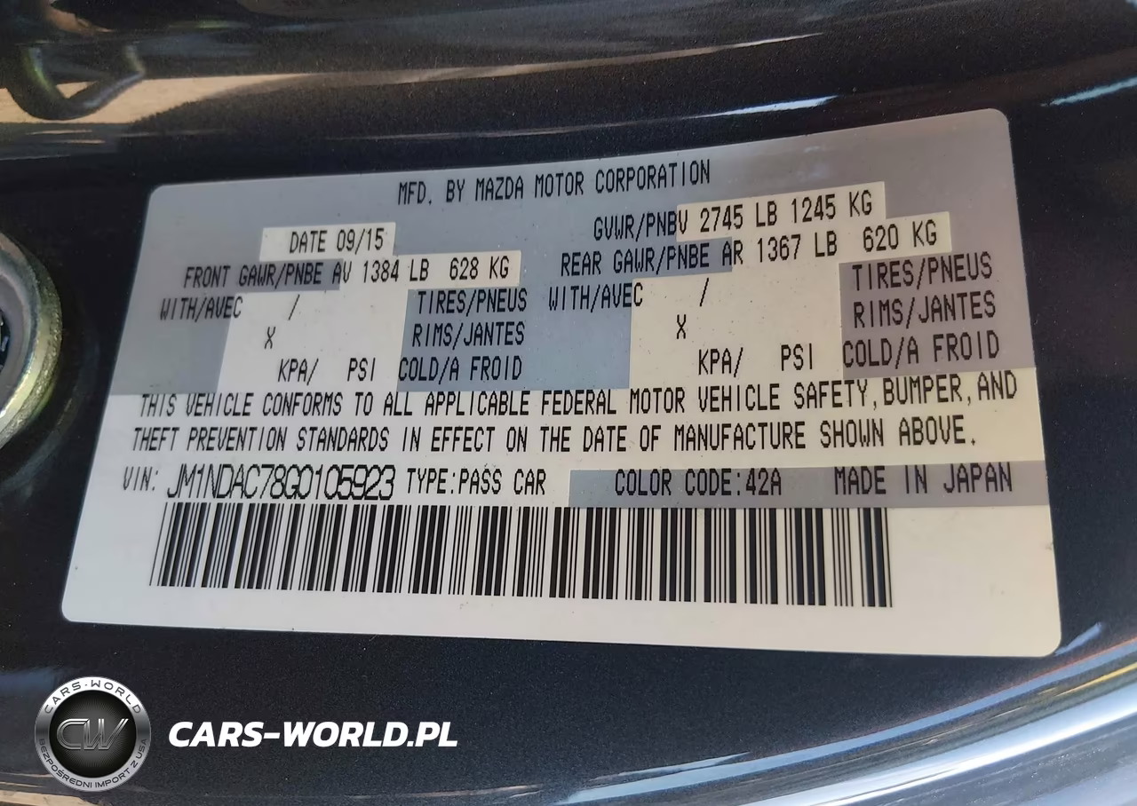 2016 Mazda Mx-5 Miata Club VIN:JM1NDAC78G0105923 - 9