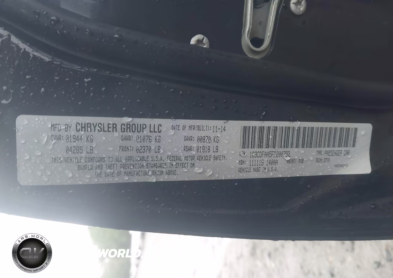 2015 Dodge Dart Se VIN:1C3CDFAA5FD200793 - 9