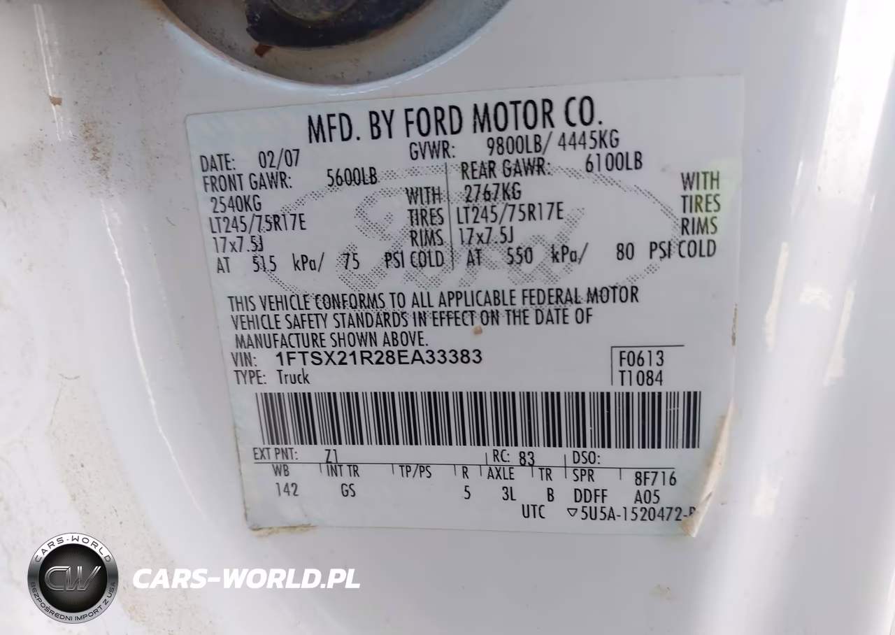 2008 Ford Super Duty F-250 Srw VIN:1FTSX21R28EA33383 - 9