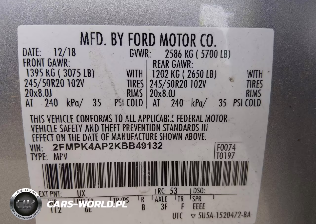 2019 Ford Edge St VIN:2FMPK4AP2KBB49132 - 9
